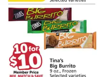Vons Tina's Big Burrito offer
