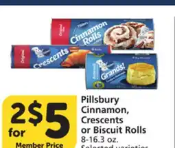 Vons Pillsbury Cinnamon, Crescents or Biscuit Rolls offer