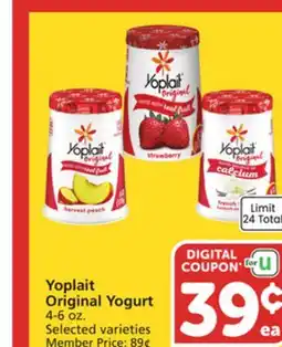 Vons Yoplait Original Yogurt offer