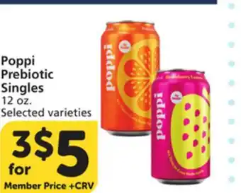 Vons Poppi Prebiotic Singles offer