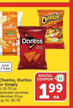 Vons Cheetos, Doritos or Simply offer