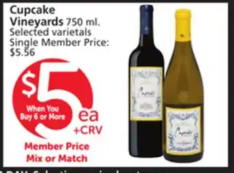 Vons Cupcake Vineyards offer