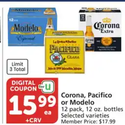 Vons Corona, Pacifico or Modelo offer