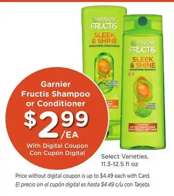 Ralphs Garnier Fructis Shampoo or Conditioner offer