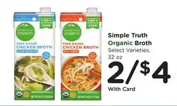 Ralphs Simple Truth Organic Broth offer