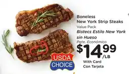 Ralphs Boneless New York Strip Steaks offer