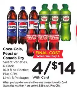 Ralphs Coca-Cola, Pepsi or Canada Dry offer