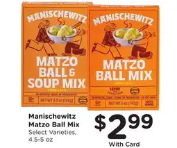 Ralphs Manischewitz Matzo Ball Mix offer