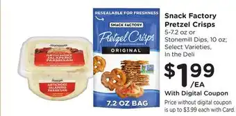 Ralphs Snack Factory Pretzel Crisps offer