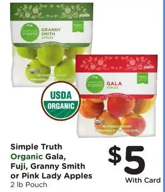 Ralphs Simple Truth Gala, Fuji, Granny Smith or Pink Lady Apples offer
