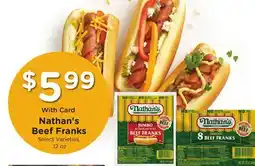Ralphs Nathan's Beef Franks offer