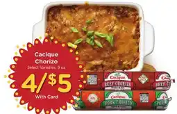 Ralphs Cacique Chorizo offer