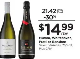 Ralphs Mumm, Whitehaven, Prati or Banshee offer