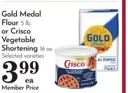 Pavilions Gold Medal Flour 5 lb. or Crisco Vegetable Shortening 16 oz offer