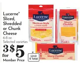 Pavilions Lucerne Sliced, Shredded or Chunk Cheese offer