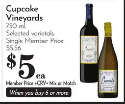 Pavilions Cupcake Vineyards offer