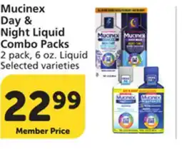 Pavilions Mucinex Day & Night Liquid Combo Packs offer