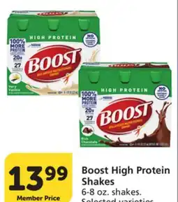 Pavilions Boost High Protein Shakes offer