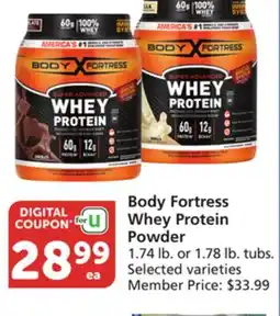 Pavilions Body Fortress Whey Protein Powder offer