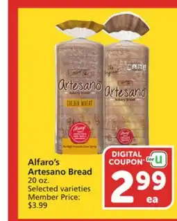 Albertsons Alfaro's Artesano Bread offer