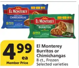 Albertsons El Monterey Burritos or Chimichangas offer