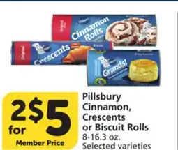 Albertsons Pillsbury Cinnamon, Crescents or Biscuit Rolls offer