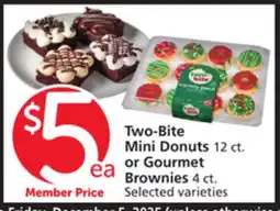 Albertsons Two-Bite Mini Donuts 12 ct. or Gourmet Brownies 4 ct offer