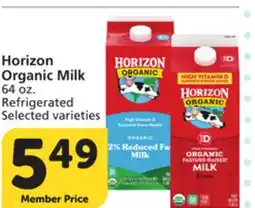 Albertsons Horizon Organic Milk offer
