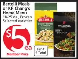 Albertsons Bertolli Meals or P. F. Chang's Home Menu offer
