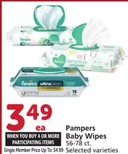 Albertsons Pampers Baby Wipes offer