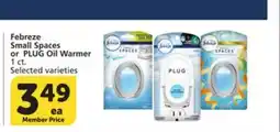 Albertsons Febreze Small Spaces or PLUG Oil Warmer offer