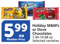 Albertsons Holiday M&M's or Dove Chocolates offer