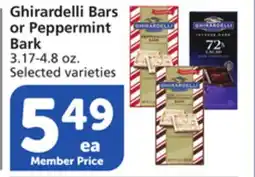 Albertsons Ghirardelli Bars or Peppermint Bark offer
