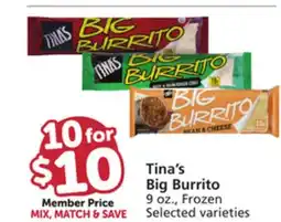 Albertsons Tina's Big Burrito offer
