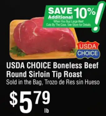 Smart & Final USDA CHOICE Boneless Beef Round Sirloin Tip Roast offer