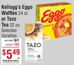 Smart & Final Kellogg's Eggo Waffles or Tazo Tea offer