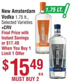 Smart & Final New Amsterdam Vodka offer