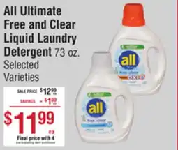 Smart & Final All Ultimate Free and Clear Liquid Laundry Detergent offer