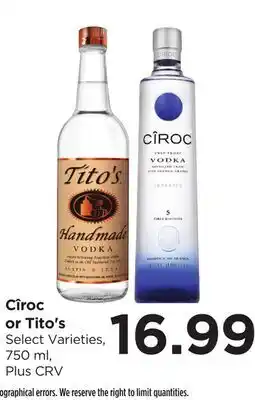 Food 4 Less Cîroc or Tito's offer