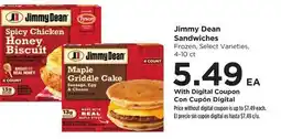 Food 4 Less Jimmy Dean Sandwiches offer