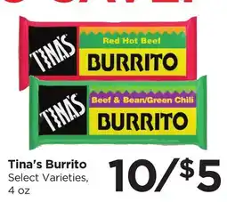 Food 4 Less Tina's Burrito offer