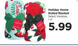 Food 4 Less Holiday Home Rolled Blanket offer