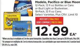 Food 4 Less Modelo, Pacifico or Blue Moon offer