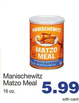 Mariano's Manischewitz Matzo Meal offer