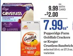 Mariano's Pepperidge Farm Goldfish Crackers or Kroger Crustless Sandwiches offer