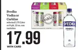Mariano's Svedka Vodka or Carbliss offer
