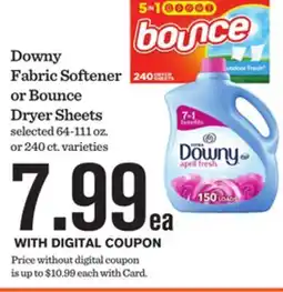Mariano's Downy Fabric Softener or Bounce Dryer Sheets offer