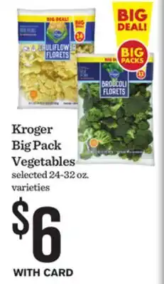 Mariano's Kroger Big Pack Vegetables offer