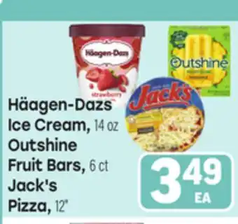 Tony’s Fresh Market Häagen-Dazs Ice Cream, 14oz, Outshine Fruit Bars, 6ct, Jack's Pizza, 12 offer