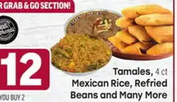 Tony’s Fresh Market Tamales, 4 Ct Mexican Rice, Refried Bean and Many More offer